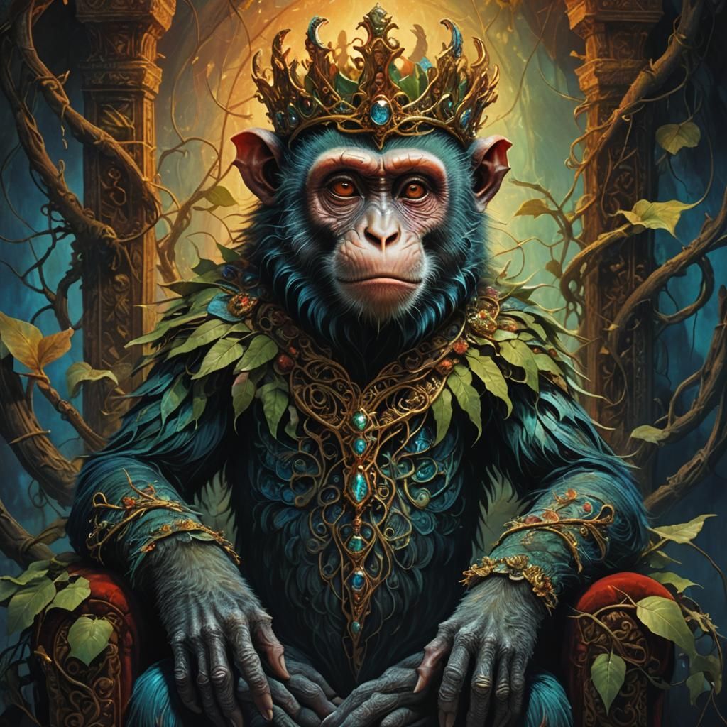 Glowing Monkey King in Majestic, Twisted Masquerade