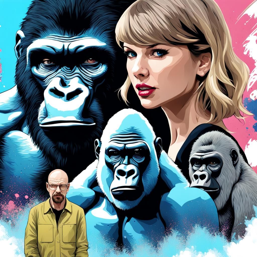 Taylor Swift and Gorilla Encounter with Walter White in Vibr...