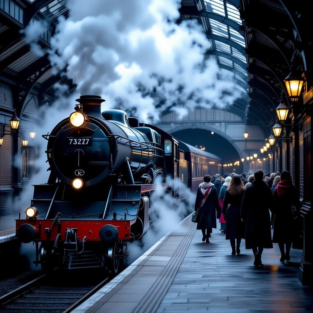 Hogwarts Express Arrives in Cinematic Vintage Style