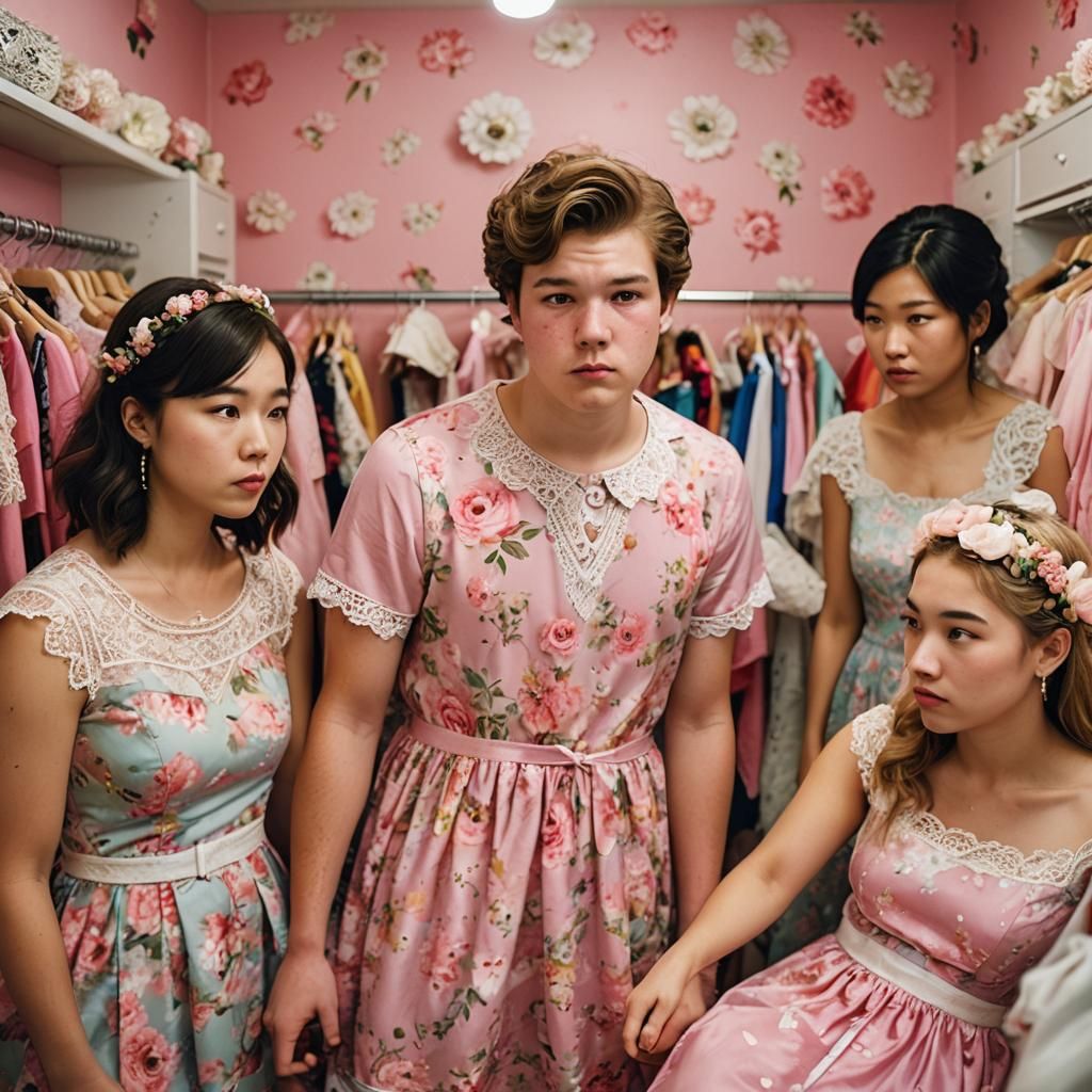 Youthful Mischief in a Fitting Room