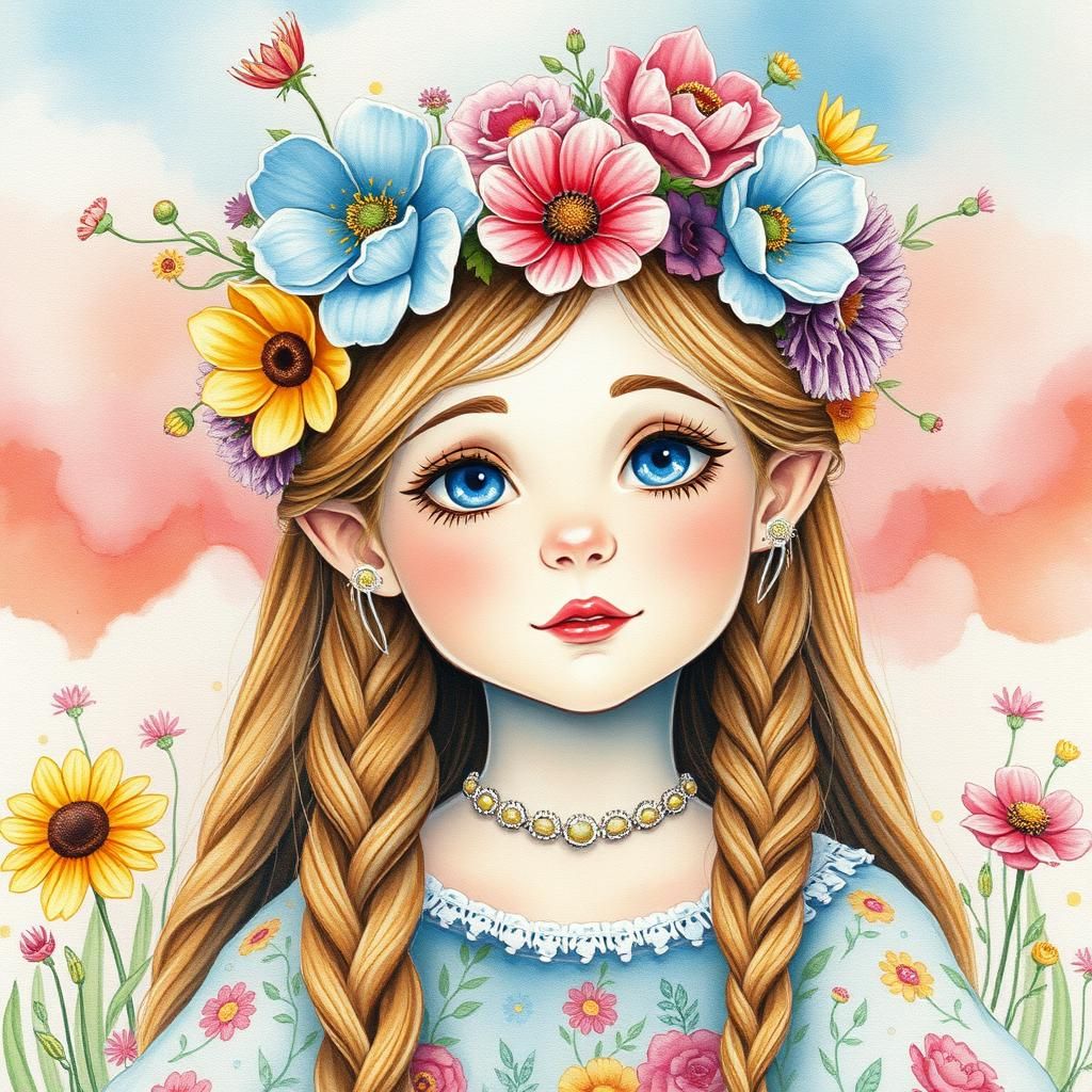 Eowyn in Whimsical Floral Majesty