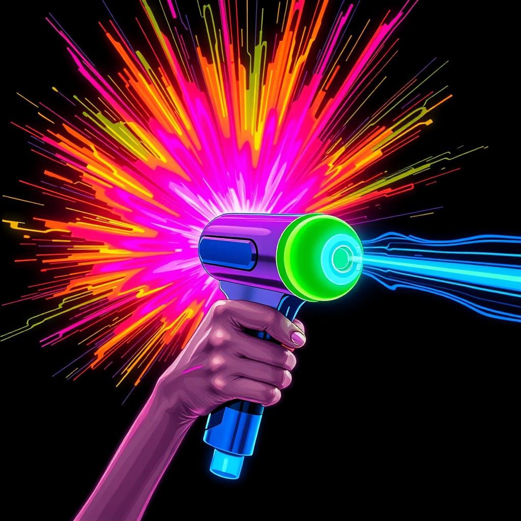 Vibrant Energy Bursts from Massage Gun