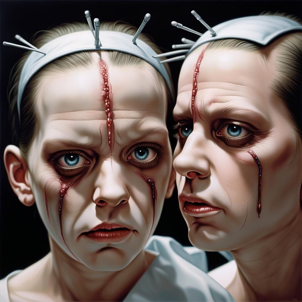 Surreal Rammstein Angels in Hyperrealistic Art