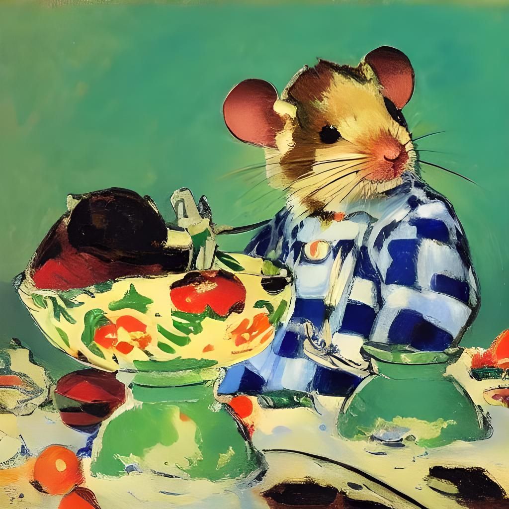 Surreal Portrait of a Mouse in a Professional Role