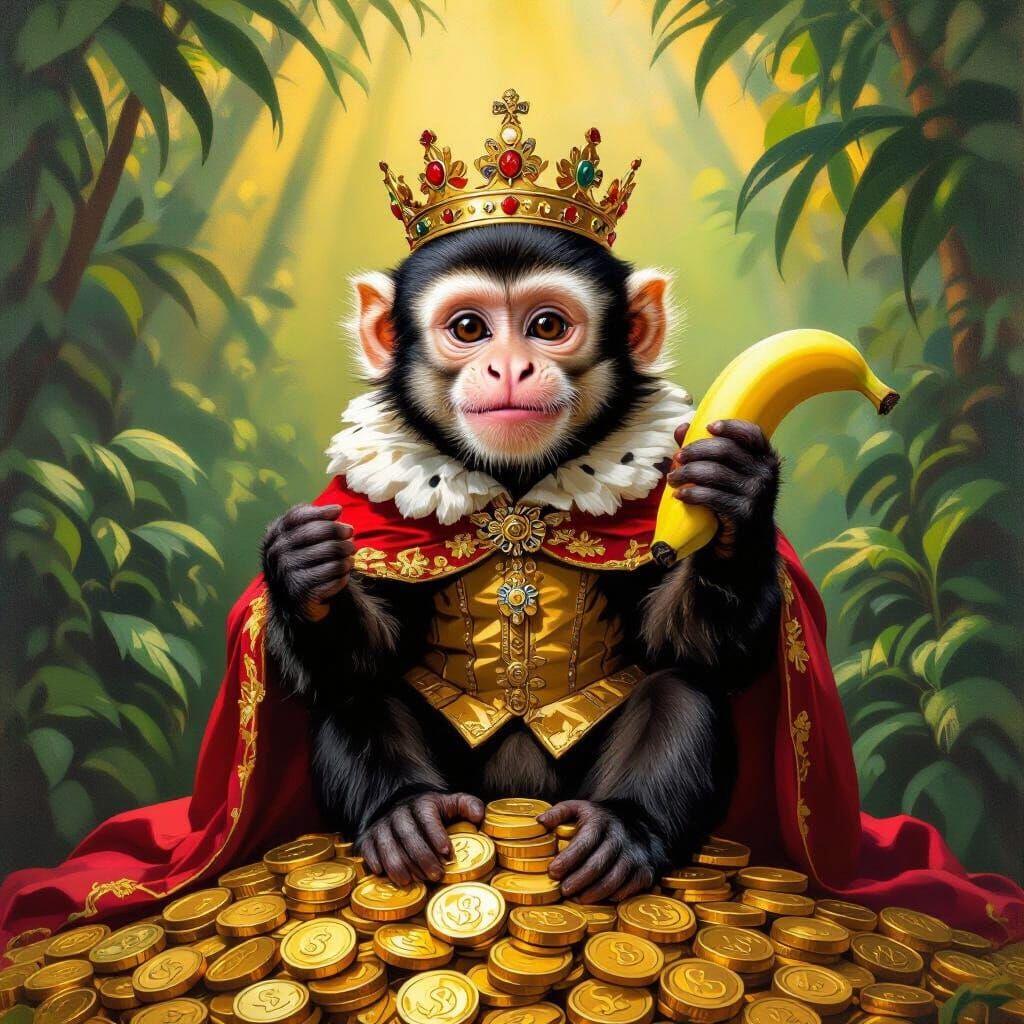 Mischievous Monkey King in Jungle Light