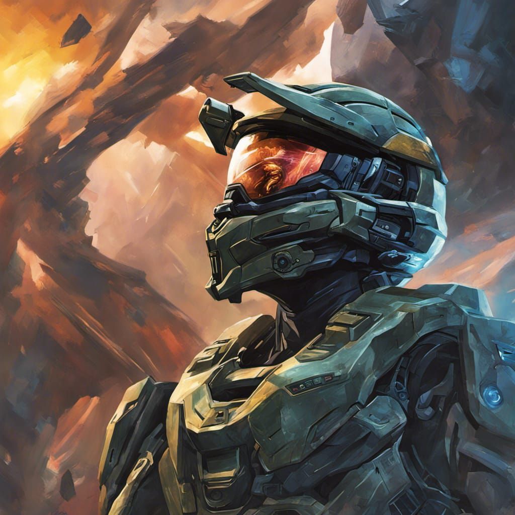 Hyperrealistic Halo Concept Art in Vibrant Colors