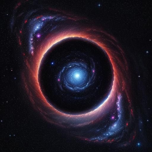 Stellar Dreamscape in Deep Blue and Purple Hues with Golden...