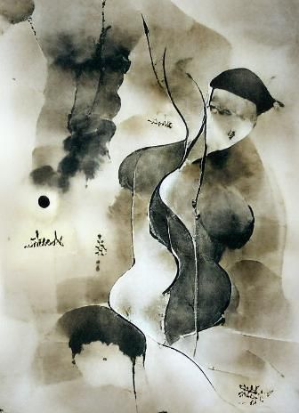 Eastern Ink Wash Artwork in Xieyi Style