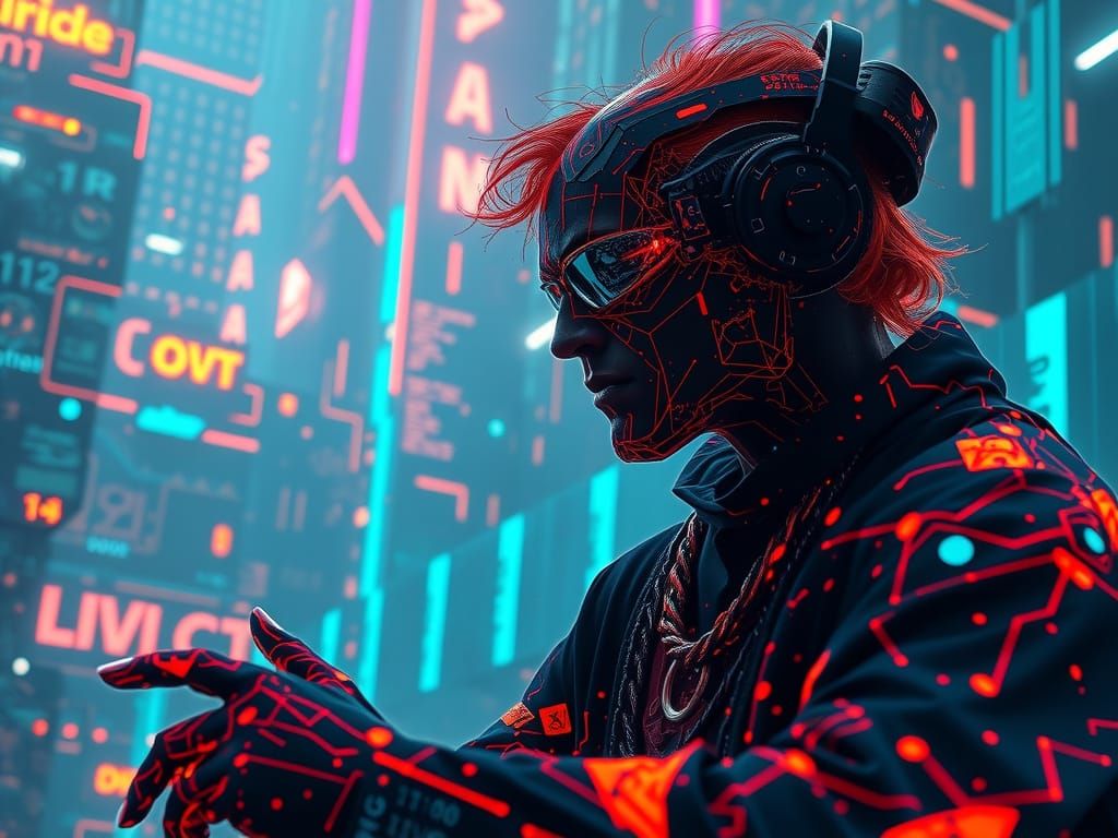 Cyberpunk Supervillain: The Glitch in Digital Lair