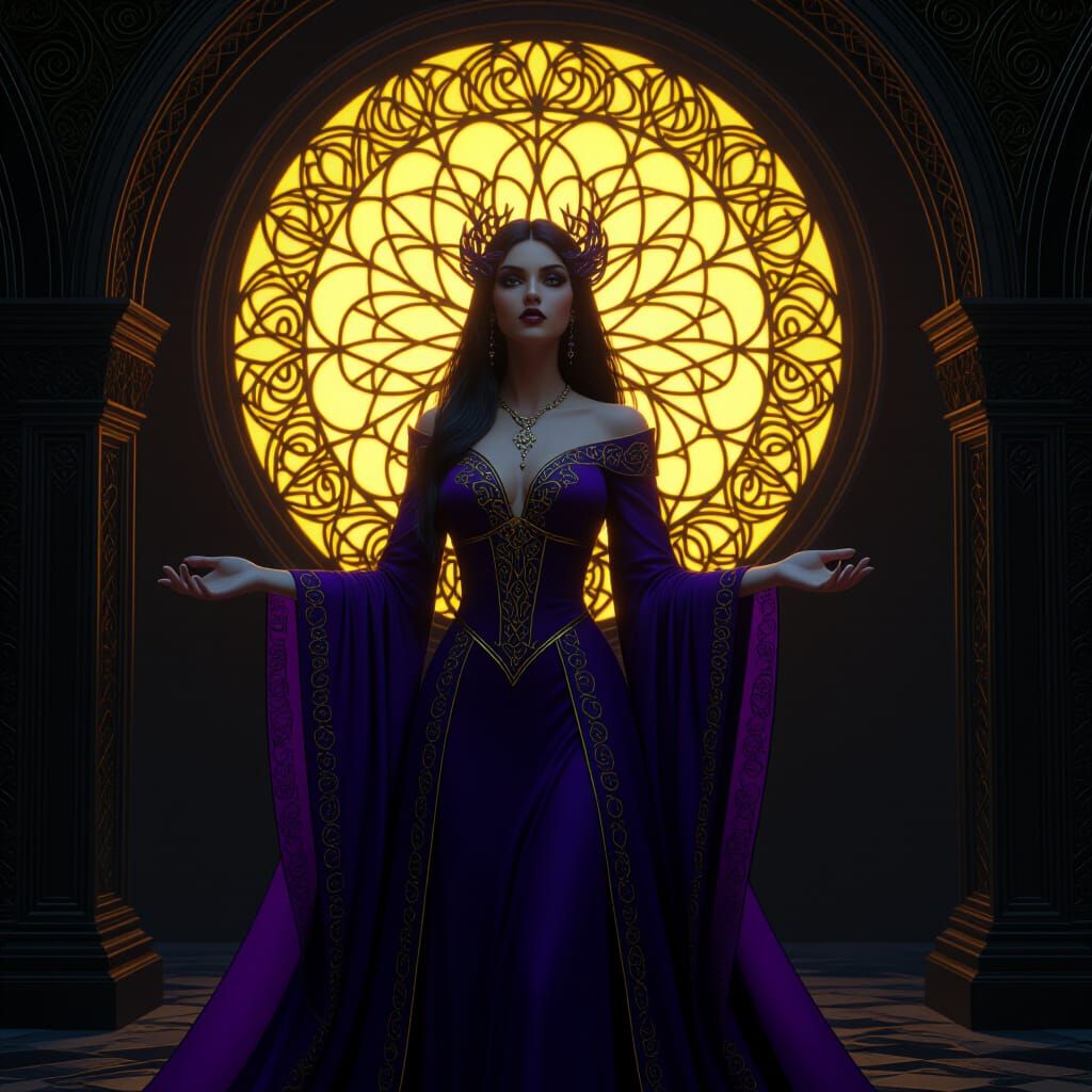 Dark Fantasy Lilithex Virethorn Concept Art