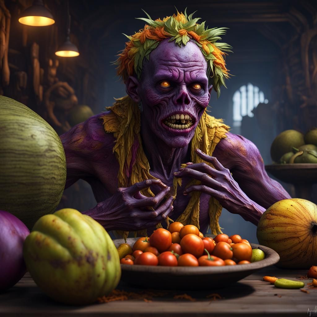 A Dark Fantasy Zombie Consumes a Vegan in a Land of Vegetari...