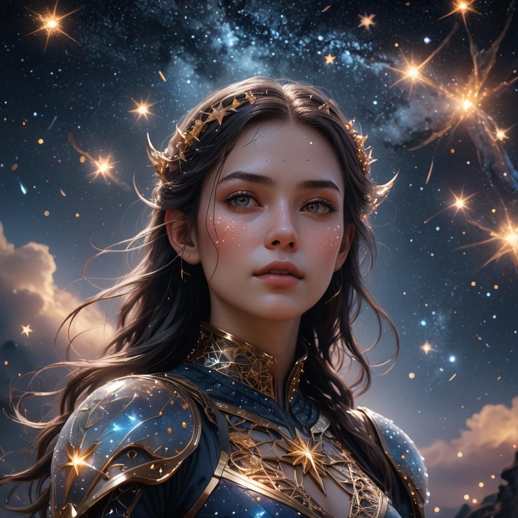 Ethereal Star Maiden in Celestial Realms