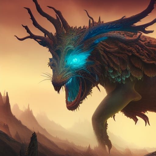 Mystical Spirit Realm in Vivid Fantasy Color