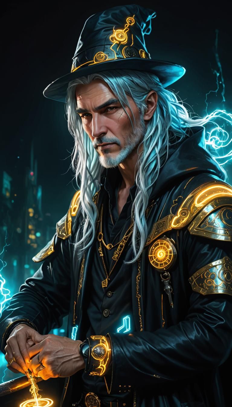 Cyberpunk Wizard Ready