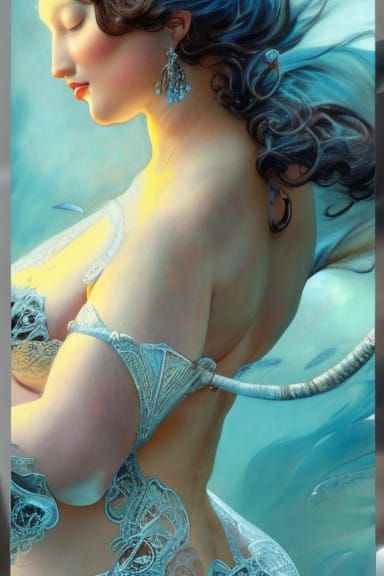 Intricate, light aquamarine, Scenic, Hyperdetailed, Delicate...