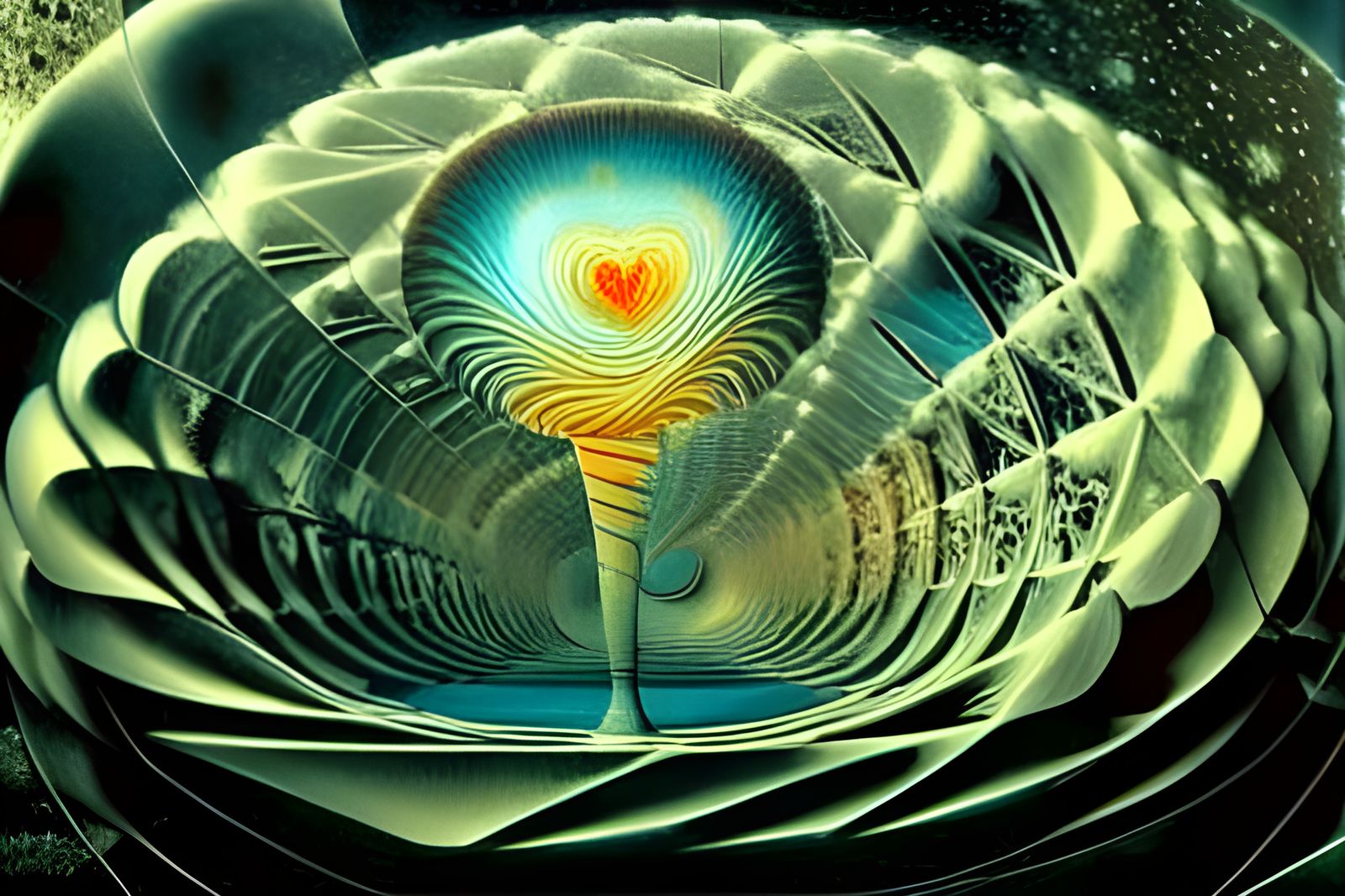 Majestic Surrealistic Artistry in Cyberpunk Style