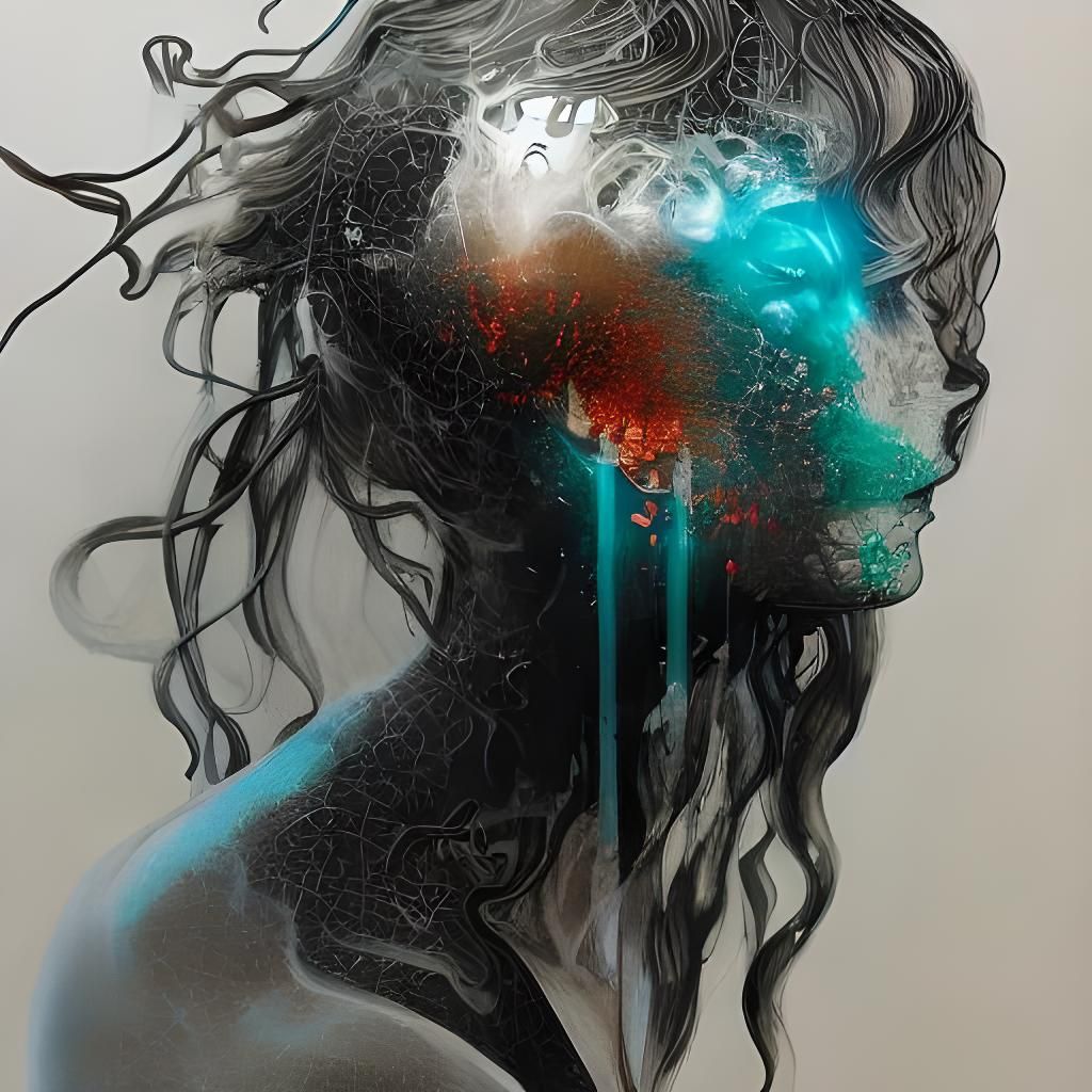 Cyborg Goddess Emerges in Shattered Metropolis