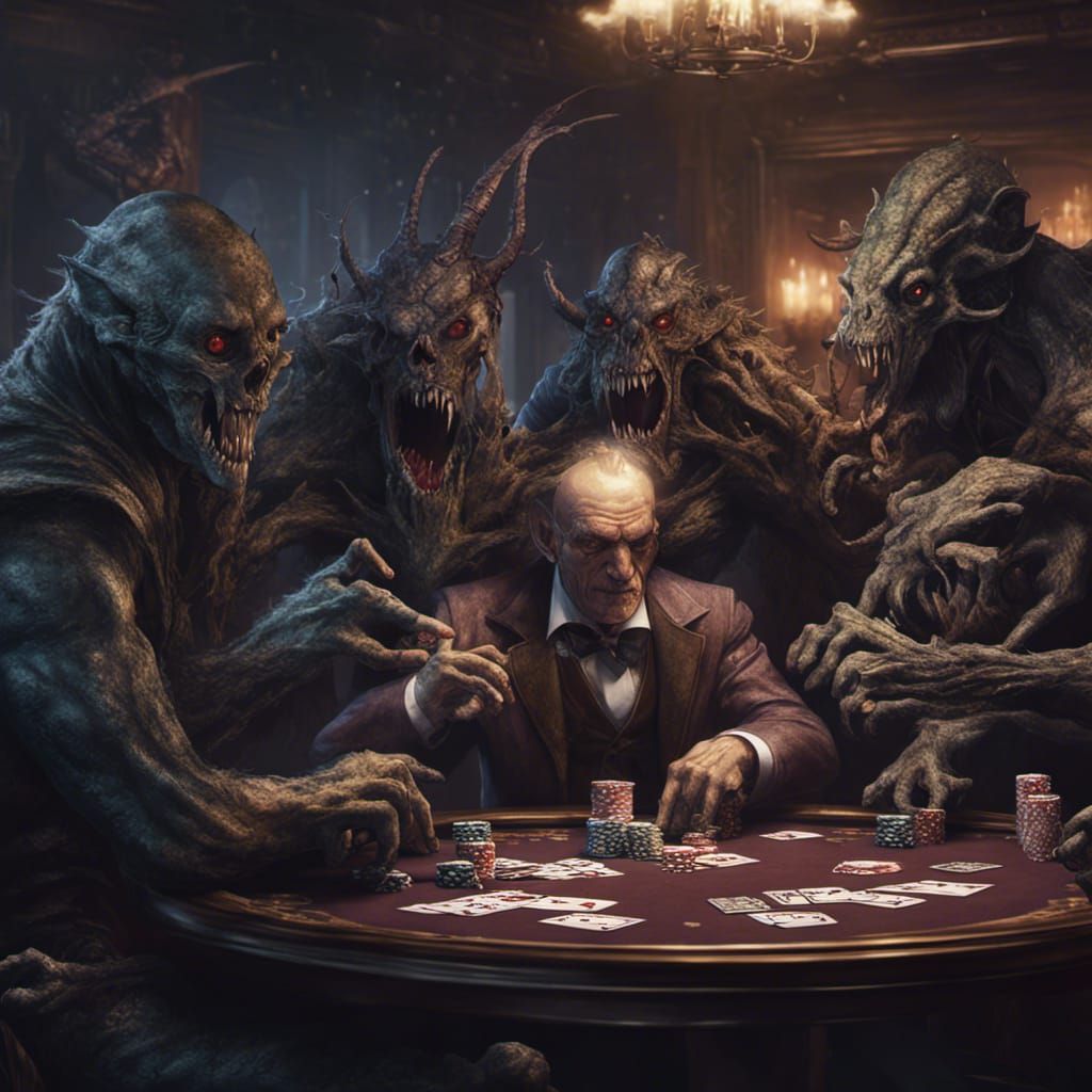 Eldritch Horrors Engage in High-Stakes Poker