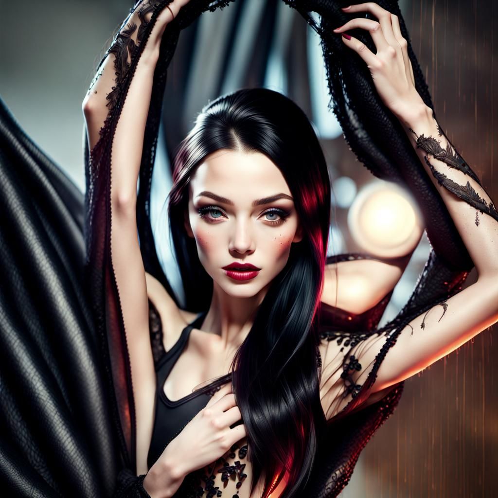 Elegant Realistic Portrait with Cinematic Lighting