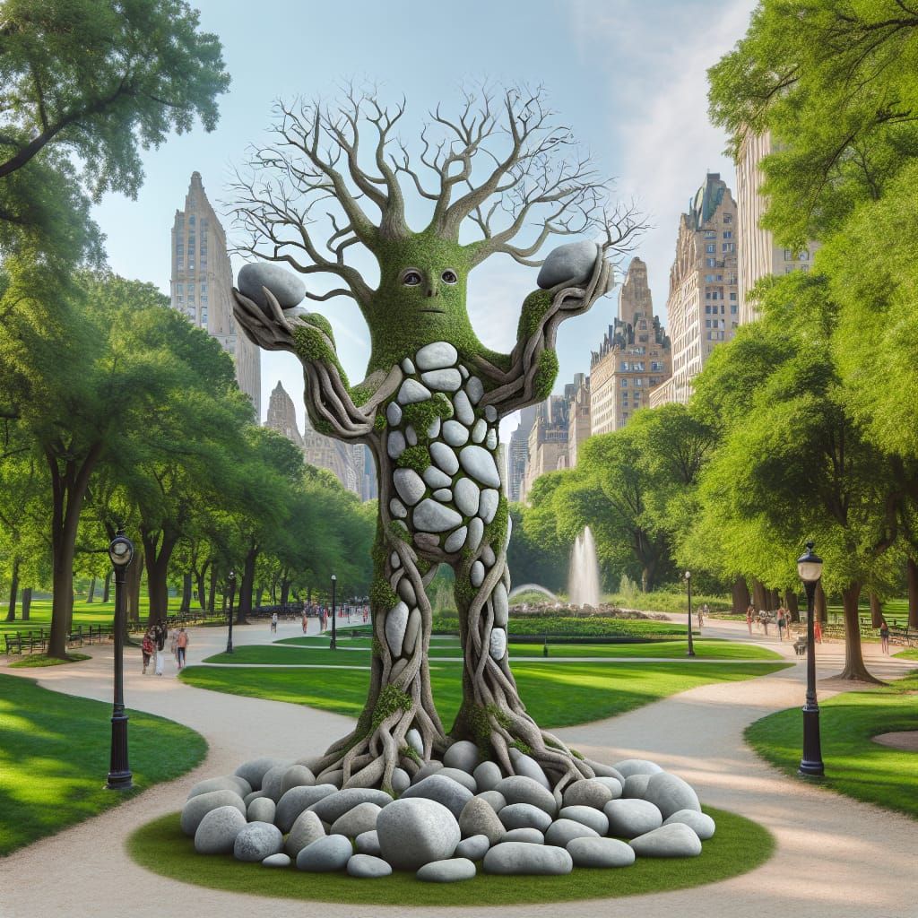 Surreal Park Spirit Blends In with Woodland Surroundings