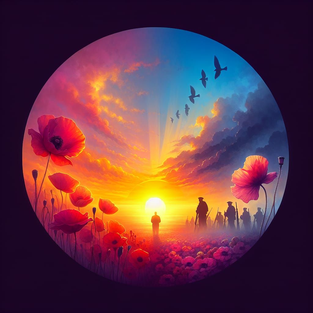 Sunset and Sunrise Remembrance, Honoring the Past in Morning...