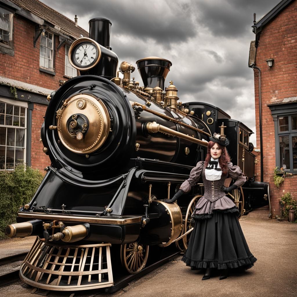 Steampunk Sissymaid Meets Her Master