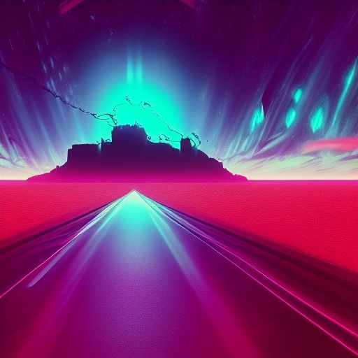 Neon Dreamscapes in 8K Synthwave Elegance