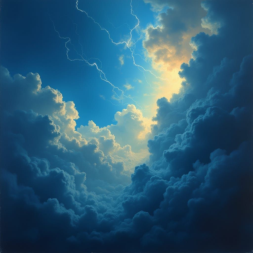 Ethereal Turbulent Skies Erupt with Ominous Energy