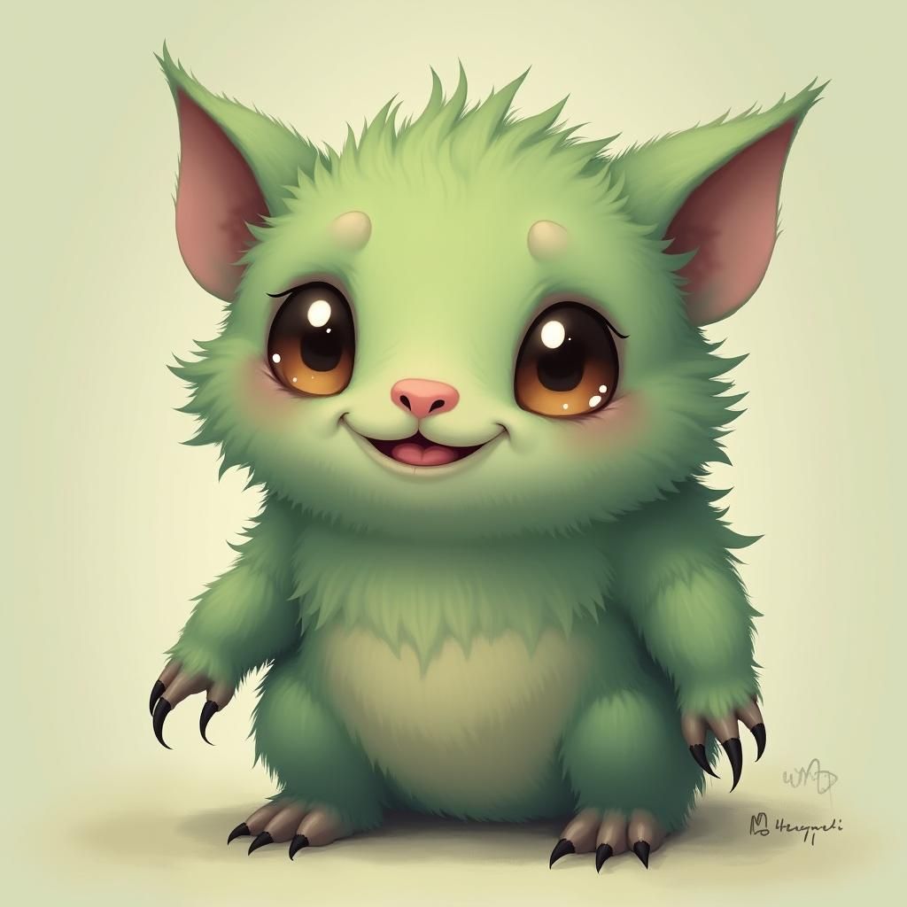 Adorable yet Unsettling Furry Friend