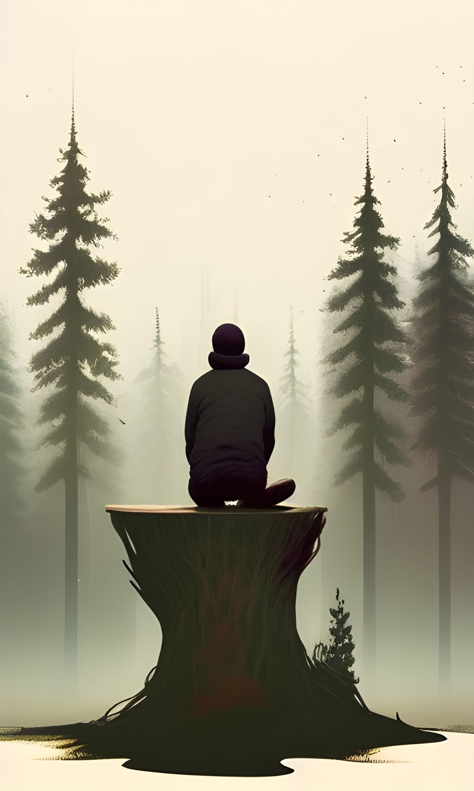 Lonely Forest Solace in a Glimpse of Solitude