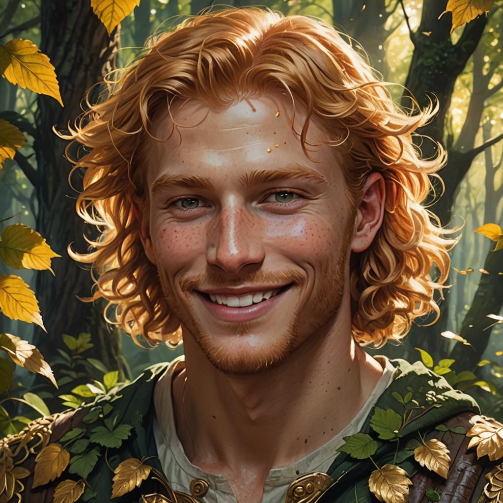 Dazzling Concept Art of a Handsome Hunter in a Mystical Fore...