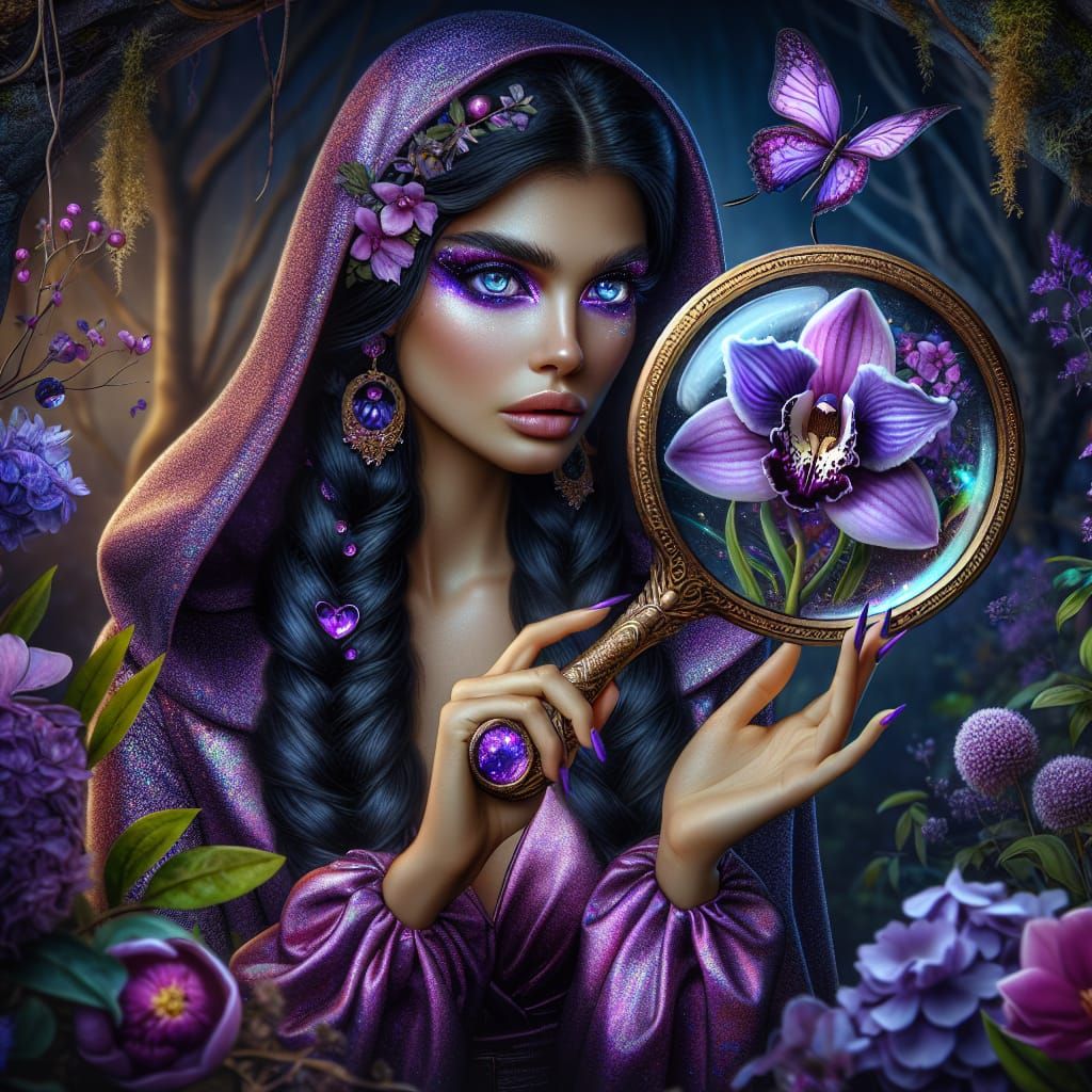 Larissa with her magical Looking Glass