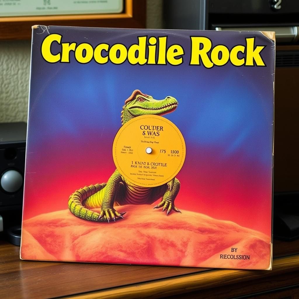 Vintage Vinyl Album Cover Art in a Retro Style