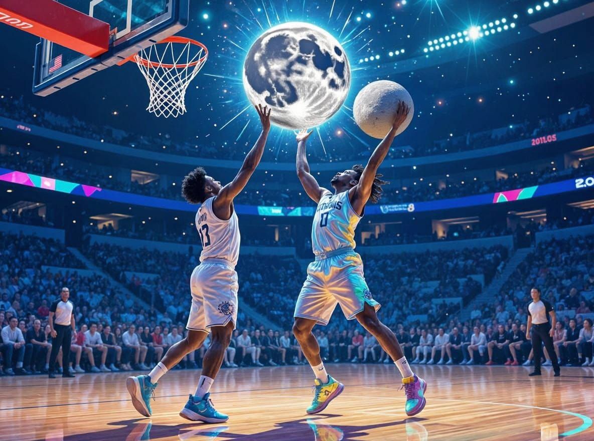 Grey Moon with Craters: AI Transformation