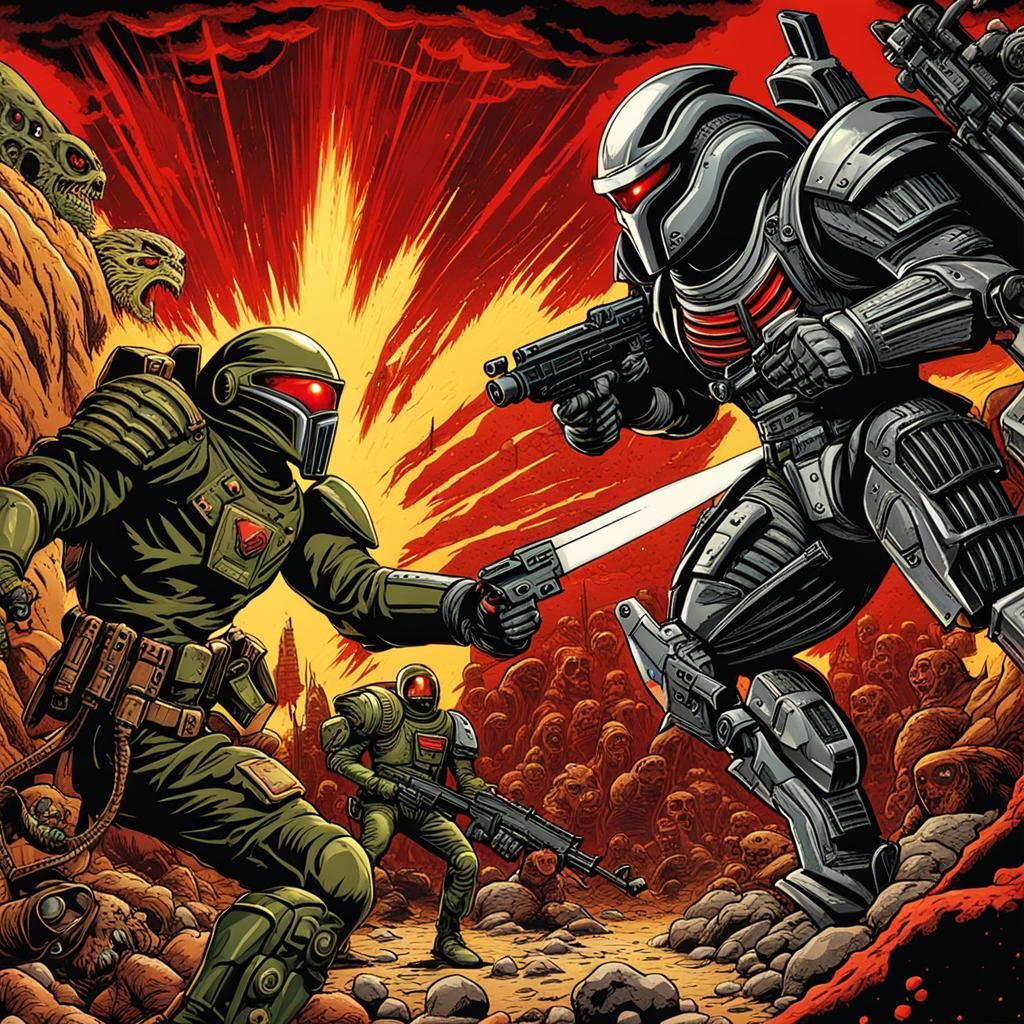 Cyberpunk Alien War in Hellish Retro Space Battle