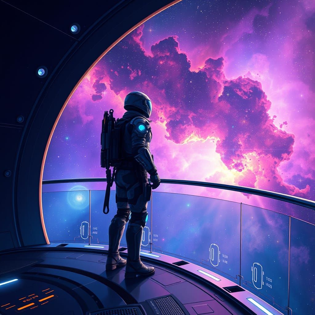 Galactic Odyssey in Hyper-Realistic Cosmic Style