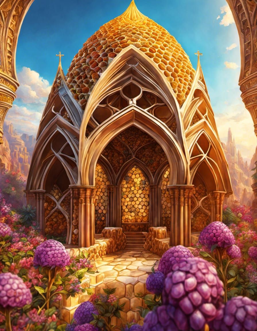 Ethereal Cathedral of Honeycomb Beauty