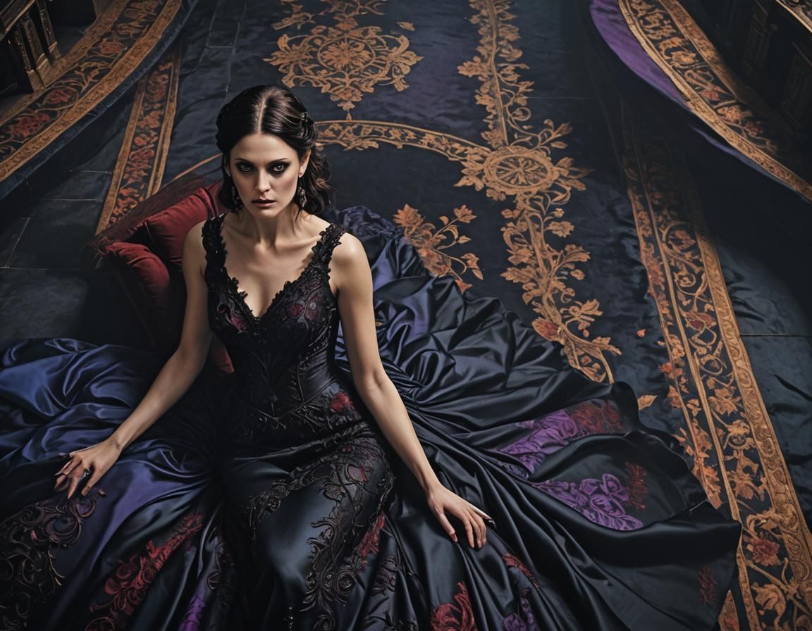 Mysterious Dark Fantasy Portrait in Gothic Style