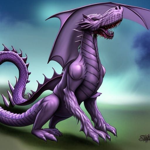 Mystical Dragoness in Elegant Style