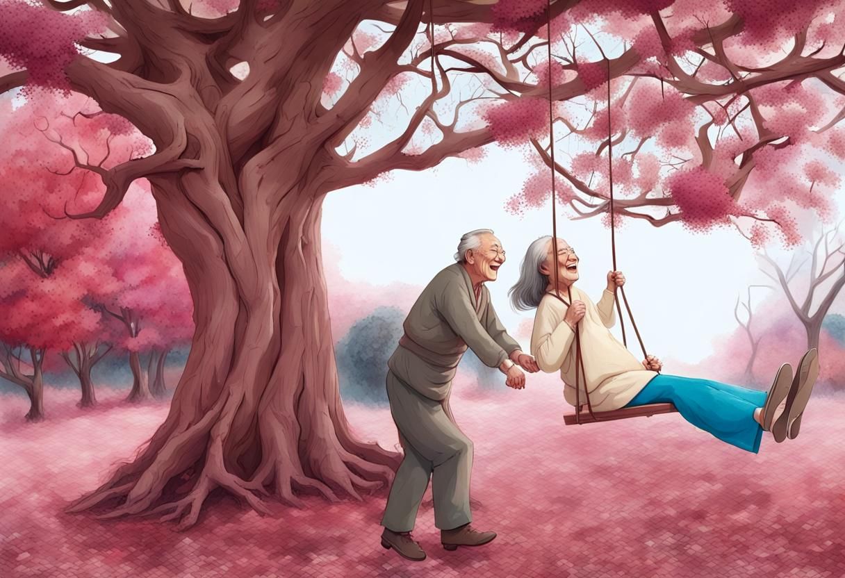 Warm Moment of Inter generational Joy in a Sunny Park