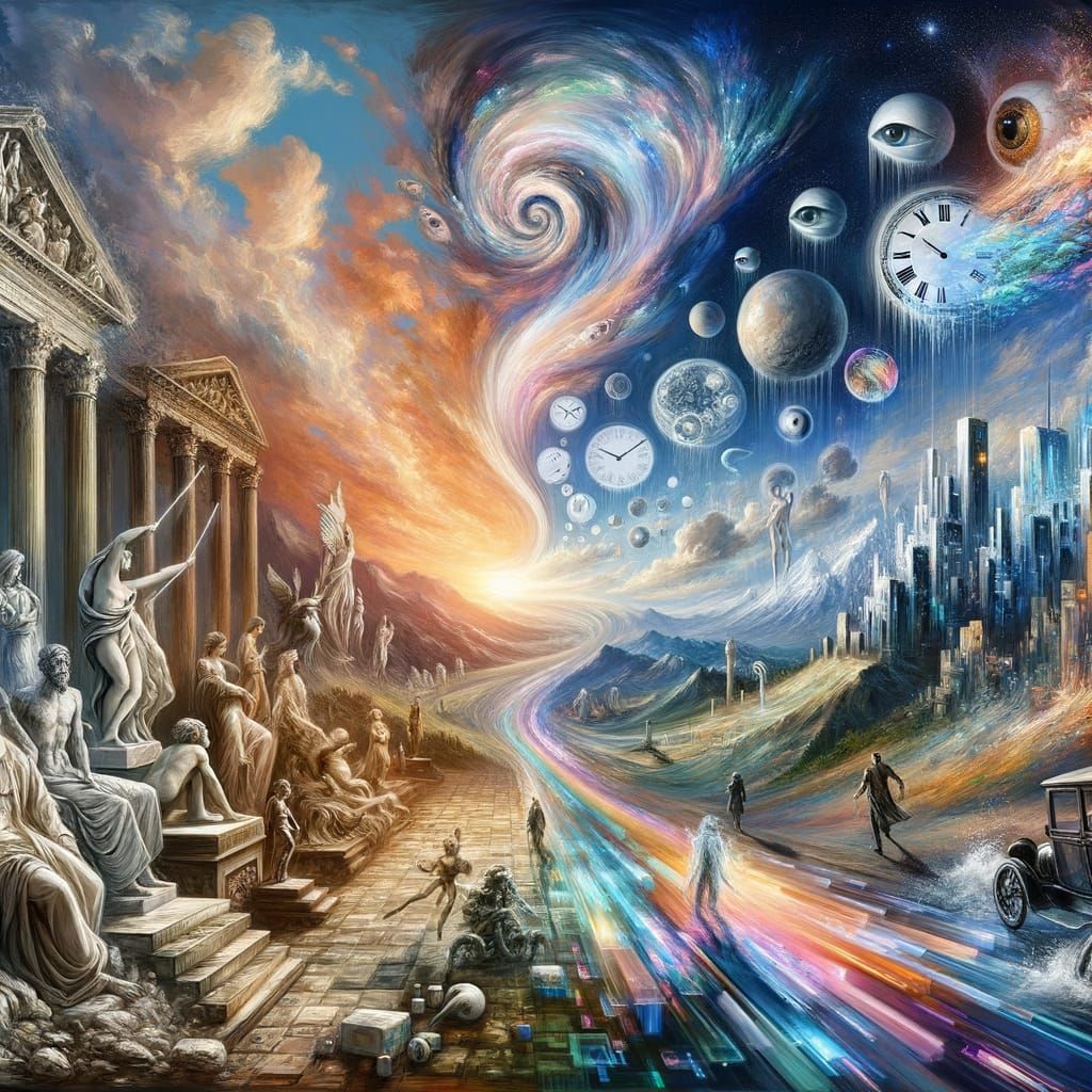 Artistic Evolution: Renaissance to Sci-Fi Landscape