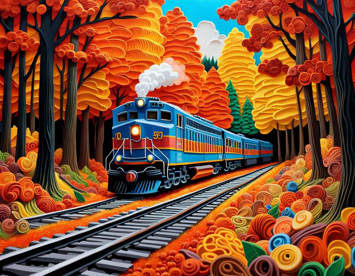 Train Through The Forest