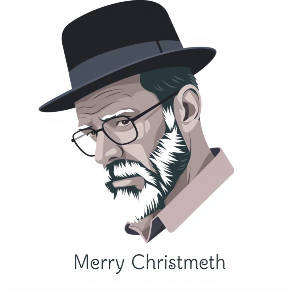 Walter White in Minimalist Vector Style