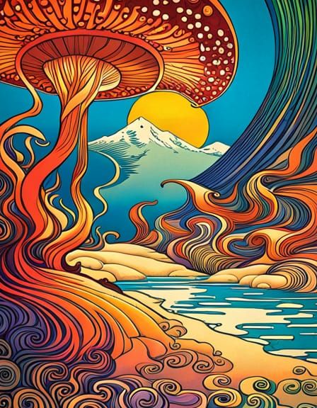 Groovy Psychedelic Festival Poster from 1970