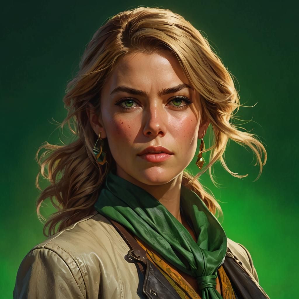 Determined Western Outlaw in Golden Light