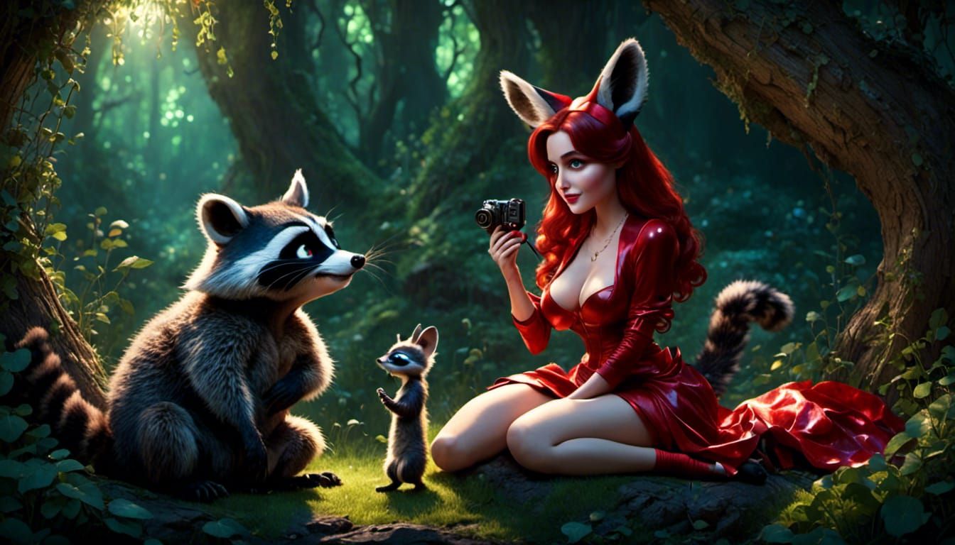 🦝Jessica Raccoon is talking to her friends🦝