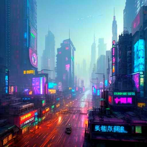 Astronomical Cityscape in Cosmic Haze