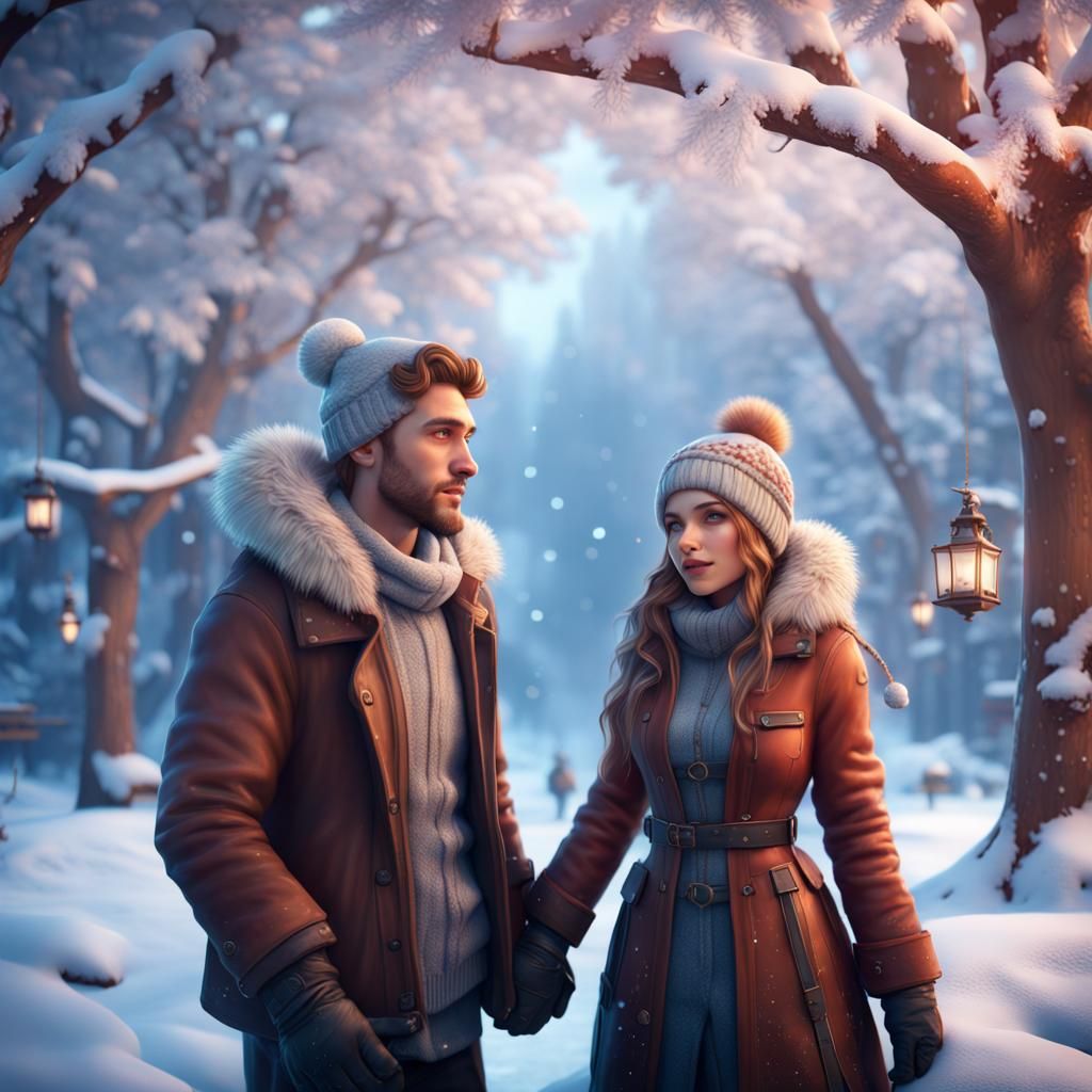 Magical Winter Wonderland Scene