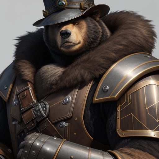 Marshal Kodiak: Steampunk Animatronic Bear