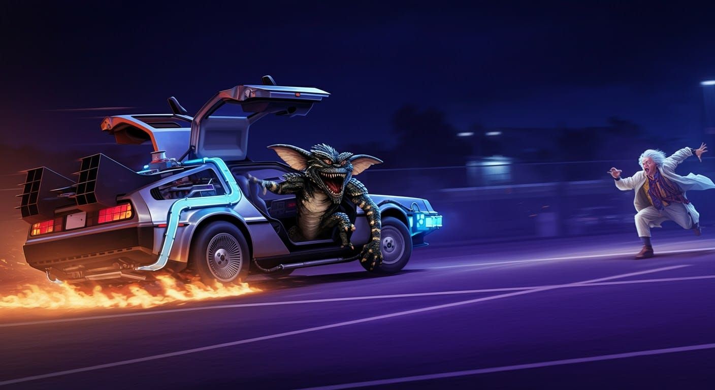 Great Scott!! Gremlins Have Stolen The Delorean!